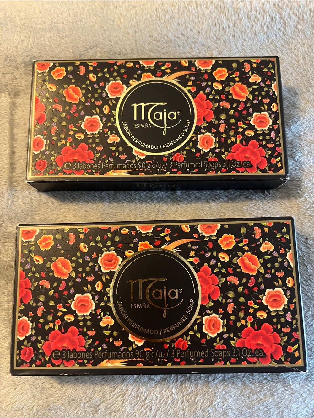 Maja Perfumed Soap set of two - Floral Black & Red Gift Box